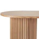 Artiss Coffee Table Oval 100CM Pine Samuel-3