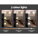 Artiss Dressing Table Set Stool 10 Led Bulbs Black Dulcea-6