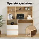 Artiss Computer Desk Office Study Desks Table Bookshelf Drawer-4