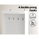 Artiss Shoe Rack Cabinet Hall Tree Coat Rack 180CM White-6