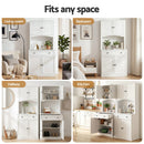 Artiss Buffet Sideboard Hutch Cabinet - BEINI White-8