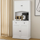 Artiss Buffet Sideboard Cabinet Cupboard Pantry Storage Shelves Hutch White-1