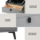 Artiss Smart Bedside Table with Wireless Charging - AIKA Grey-6