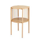 Artiss Coffee Table 2-Tier Round Wood-1