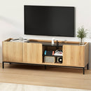 Artiss TV Unit Entertainment Unit Storage Cabinet Shelf 160cm Pine-1