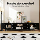 Artiss TV Unit Entertainment Unit Storage Cabinet 180cm Black-5