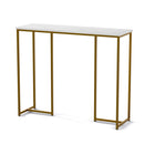 Artiss Console Table Marble Effect White&Gold-7