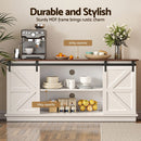 Artiss Buffet Sideboard Storage Cabinet Kitchen Cupboard Sliding Doors White-6