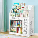 Keezi 4 Tiers Kids Bookshelf Storage Children Bookcase Toy Organiser Display-1