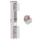 Artiss Bathroom Storage Cabinet 180cm Tall Slim Floor Cupboard Toilet Narrow Linen Tower-4