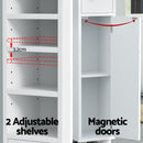 Artiss Bathroom Storage Cabinet 180cm Tall Slim Floor Cupboard Toilet Narrow Linen Tower-7