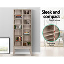 Artiss Bookshelf CD Storage Rack - BERG Oak-6
