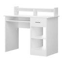 Artiss Computer Desk Shelf Drawer Cabinet White 100CM-1