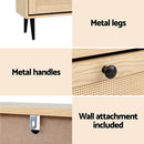 Artiss Shoe Rack Cabinet 3 Flip-out Drawers Pine-7