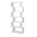 Artiss Bookshelf 6 Tiers - RIVA White-3