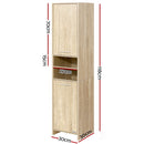 Artiss Bathroom Cabinet Storage 185cm Wooden-4