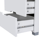 Artiss Smart Bedside Table 3 Drawers with Wireless Charging Ports LED White ADAD-5