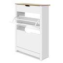 Artiss Shoe Rack Cabinet 16 Pairs White Ana-3