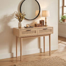 Artiss Console Table 2 Rattan Drawers-1
