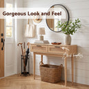 Artiss Console Table 2 Rattan Drawers-5