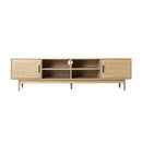 Artiss TV Cabinet Entertainment Unit Storage Cabinets Rattan Wooden 180CM-5