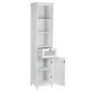 Artiss Bathroom Cabinet Storage 161cm White Rattan Tallboy Toilet Cupboard-5