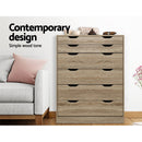 Artiss 6 Chest of Drawers - MYLA Oak-5