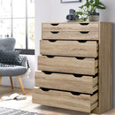 Artiss 6 Chest of Drawers - MYLA Oak-1