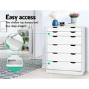 Artiss 6 Chest of Drawers - MYLA White-6