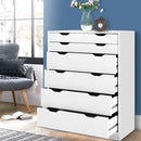 Artiss 6 Chest of Drawers - MYLA White-1