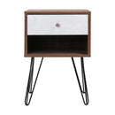Artiss Bedside Table 1 Drawers with Shelf - LARS-3