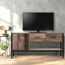 Artiss TV Stand Entertainment Unit Storage Cabinet Industrial Rustic Wooden 120cm-1