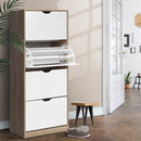 Artiss Shoe Rack Cabinet 60 Pairs 4-tier White Elen-1