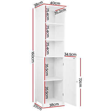 Artiss Bathroom Cabinet Storage 160cm White - 0