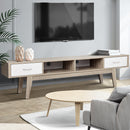 Artiss TV Cabinet Entertainment Unit Stand Storage Drawer Scandinavian 180cm Oak-1