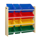 Keezi Kids Toy Box 12 Bins Bookshelf Organiser Children Storage Rack-1