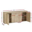 Artiss Buffet Sideboard - DANA Oak-4