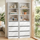 Artiss 2x Chest of 3 Drawers Tallboy Cabinet White-8