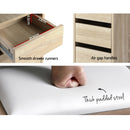 Artiss Dressing Table Stool Set Corner 5 Drawers Oak-8