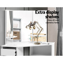 Artiss Dressing Table Stool Set Corner 5 Drawers White-7