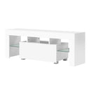 Artiss Entertainment Unit TV Cabinet LED 130cm White Elo-3