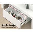 Artiss Entertainment Unit TV Cabinet LED 130cm White Elo-7