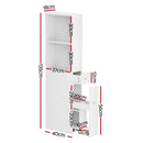 Artiss Bathroom Cabinet Storage Slim Organiser Drawer Toilet Corner 135cm White-3