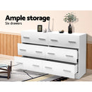 Artiss 6 Chest of Drawers - VEDA White-6