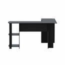 Artiss Computer Desk Shelf L-Shape Black 136CM-3