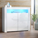 Artiss Buffet Sideboard LED - ARNO White-8