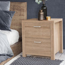 Artiss Bedside Table 2 Drawers - MAXI Pine-1