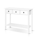 Artiss Console Table 3 Drawers 100CM White Chole-3