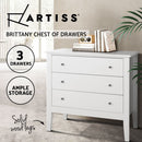 Artiss 3 Chest of Drawers - BRITTANY White-5