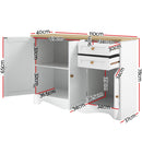 Artiss Buffet Sideboard 3 Doors - BERNE White-3
